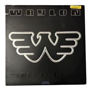 Waylon Jennings Black On Black 1982 Vinyl Record LP - AHL1 - 4247 Rock Folk